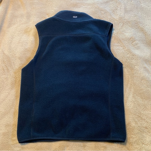 Vineyard Vines Navy Fleece Harbor Vest - Picture 2 of 3